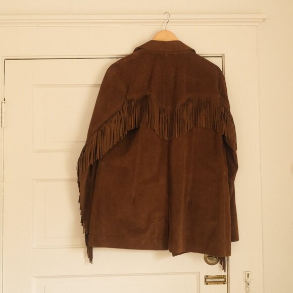 Tecovas Coffee Brown Fringe Suede Jacket — Women’s Large - Picture 5 of 7